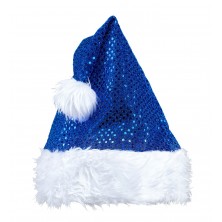 Sombrero papa Noel azul
