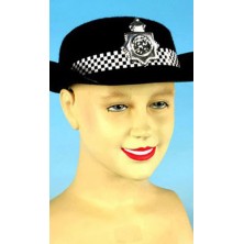 Sombrero policía chica negro